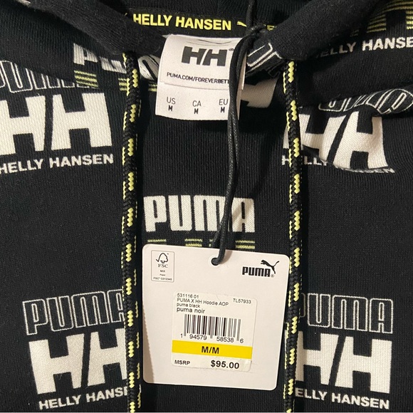 NWT - Puma x Helly Hansen Hoodie Puma Noir - Picture 4 of 4